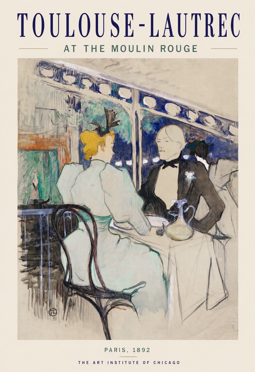 Toulouse-Lautrec At the Moulin Rouge XI No1 - Plakat