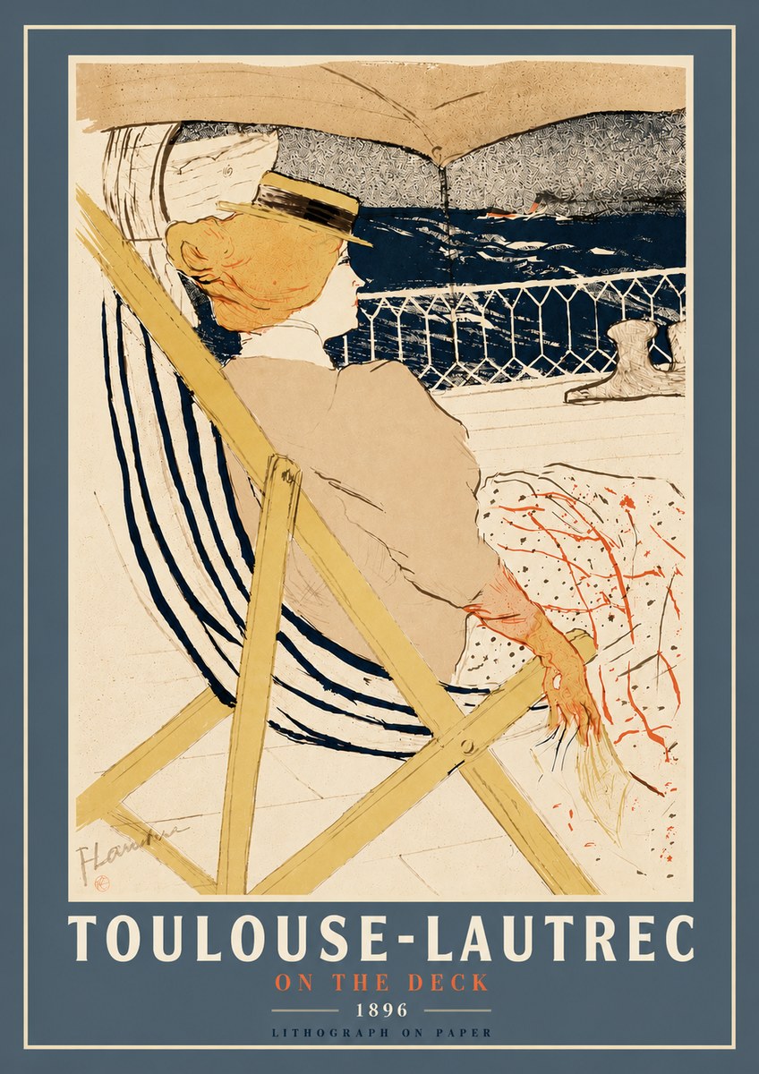 Toulouse-Lautrec On the Deck No6 - Plakat