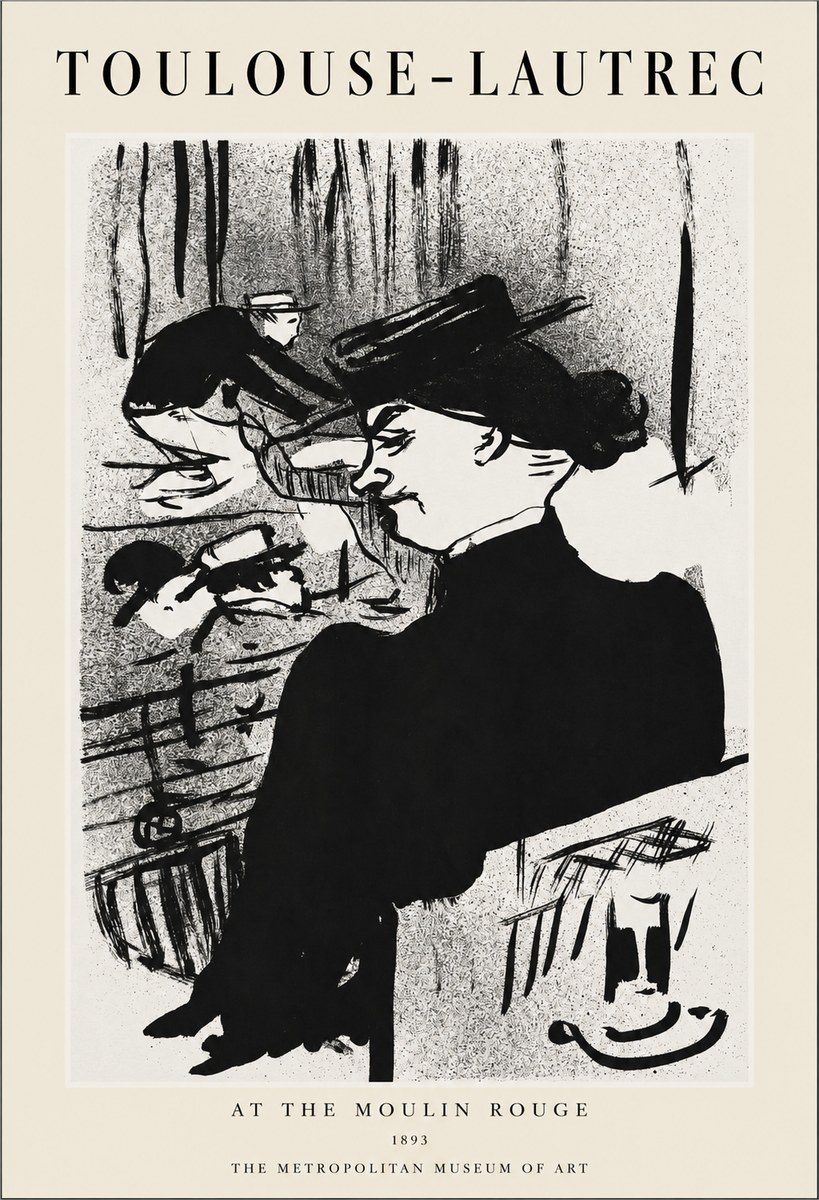 Toulouse-Lautrec At the Moulin Rouge XII No1 - Plakat