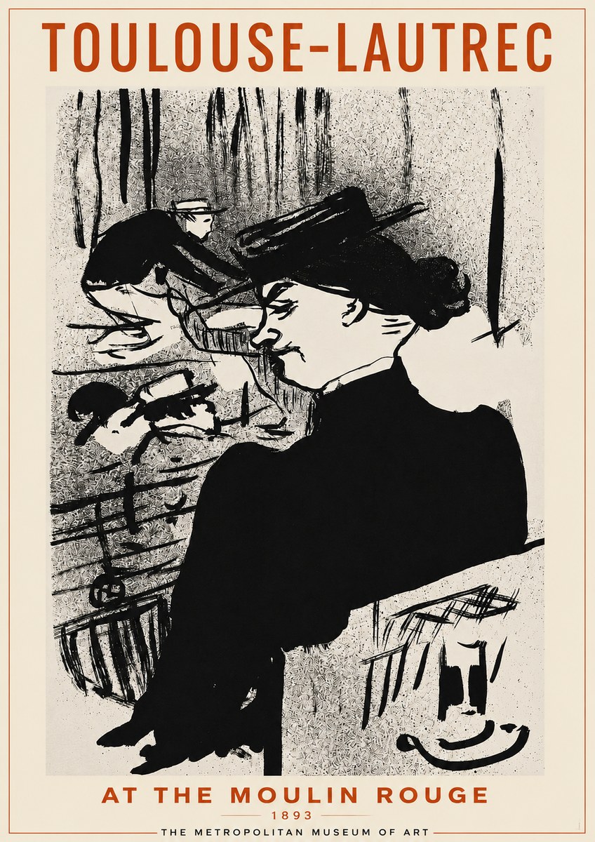 Toulouse-Lautrec At the Moulin Rouge XII No2 - Plakat