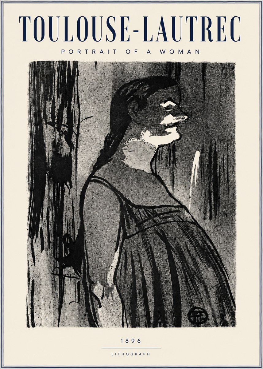 Toulouse-Lautrec Portrait of a Woman III No3 - Plakat