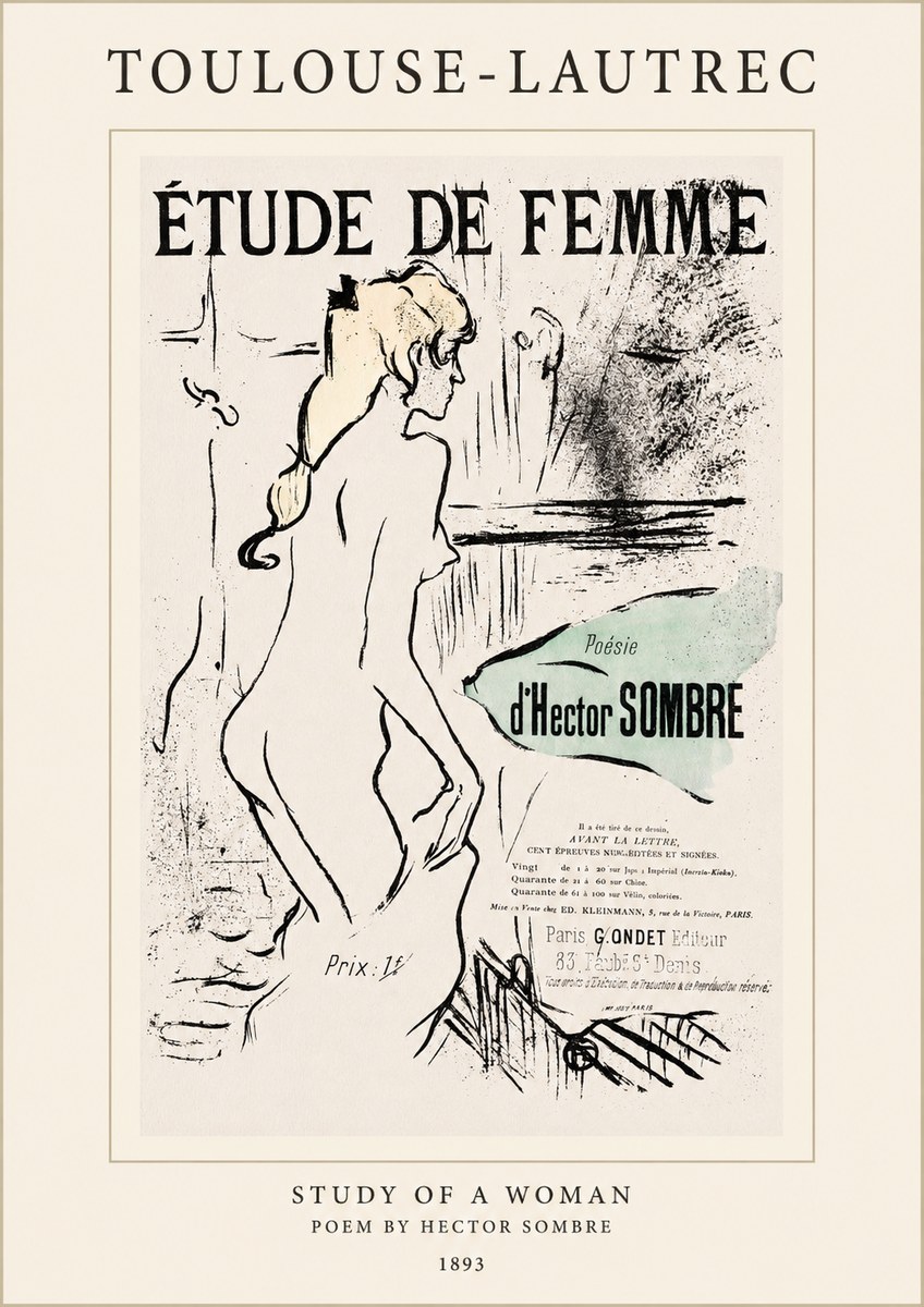 Toulouse-Lautrec Étude De Femme No1 - Plakat