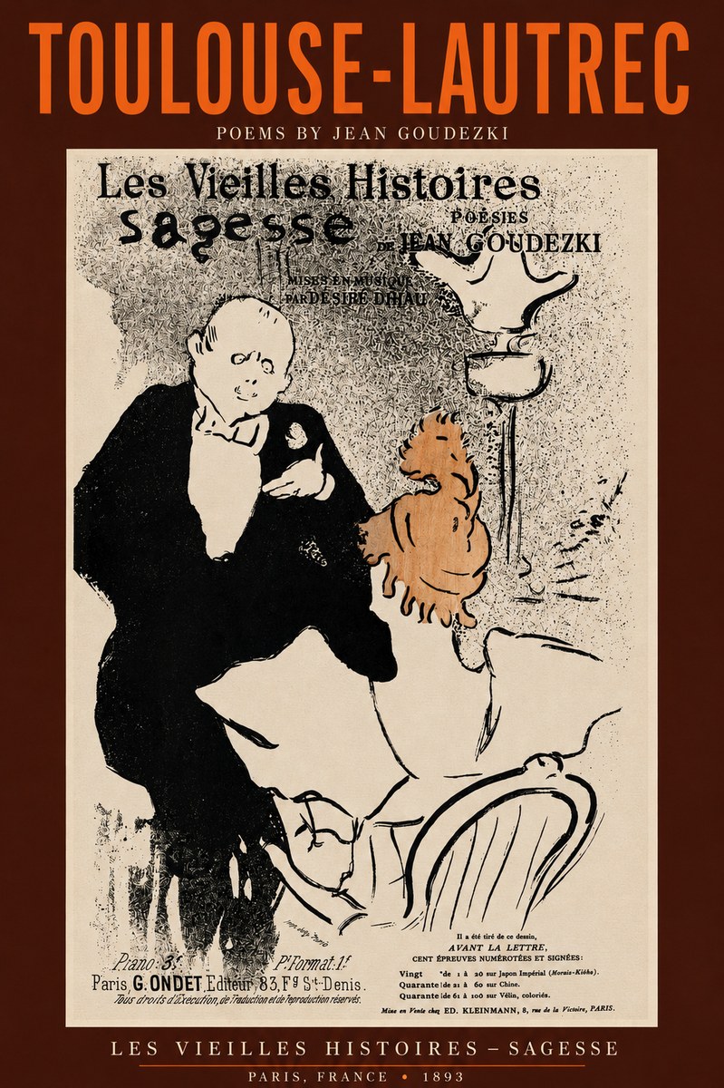 Toulouse-Lautrec Les Vieilles Histoires - Poésies Sagesse Jean Goudezki No2 - Plakat