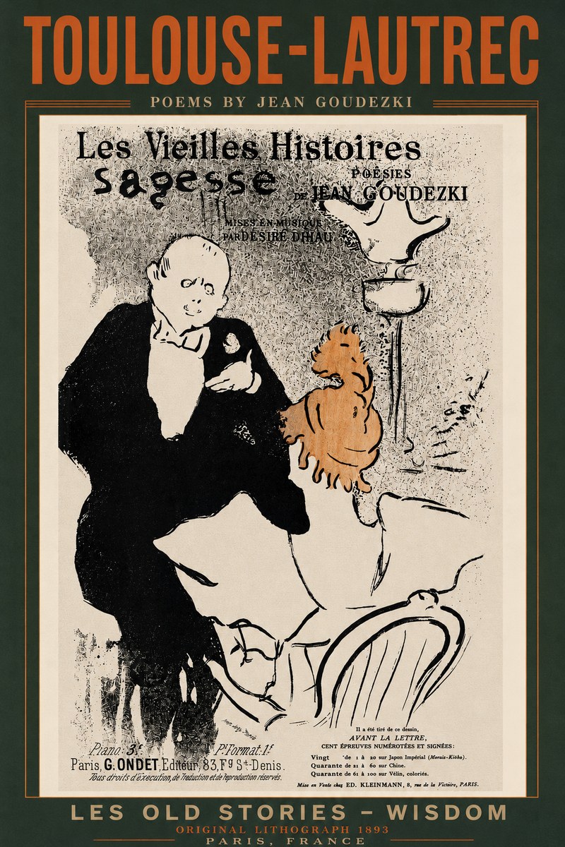 Toulouse-Lautrec Les Vieilles Histoires - Poésies Sagesse Jean Goudezki No3 - Plakat
