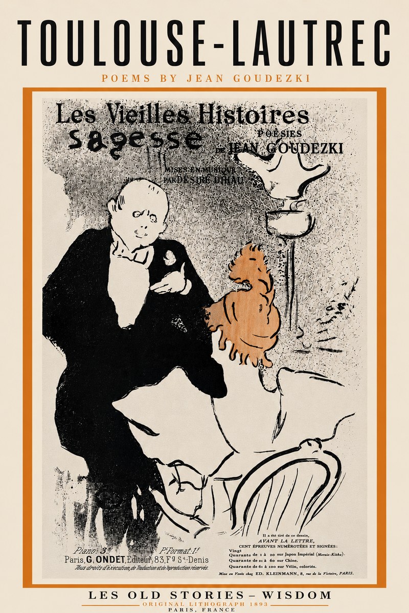 Toulouse-Lautrec Les Vieilles Histoires - Poésies Sagesse Jean Goudezki No4 - Plakat