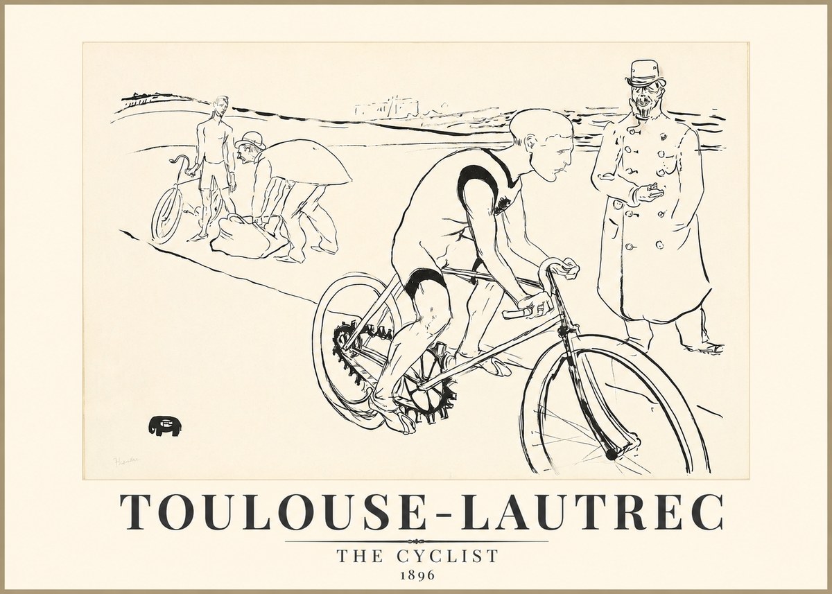 Toulouse-Lautrec The Cyclist No1 - Plakat