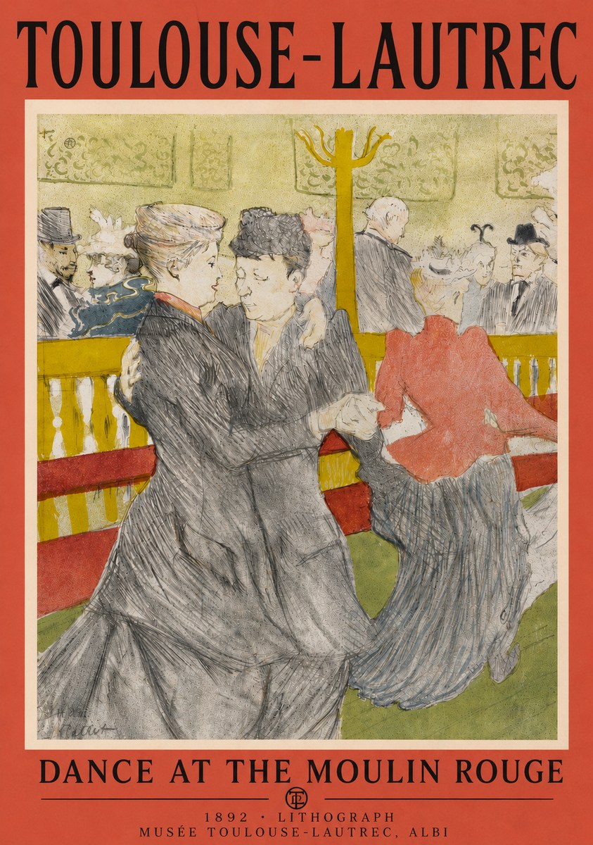 Toulouse-Lautrec Dance at the Moulin Rouge No4 - Plakat