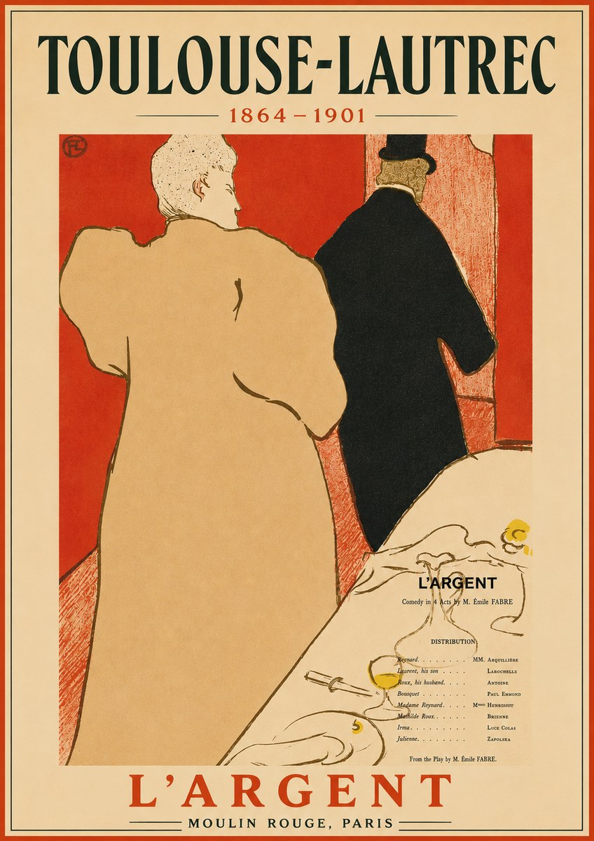 Toulouse-Lautrec L'argent No4 - Plakat