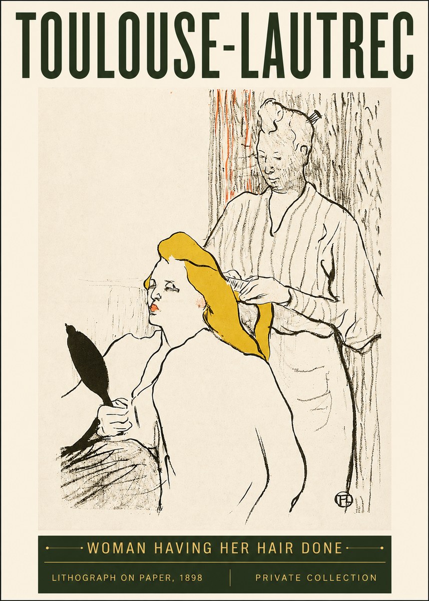 Toulouse-Lautrec Woman Having Her Hair Done No3 - Plakat