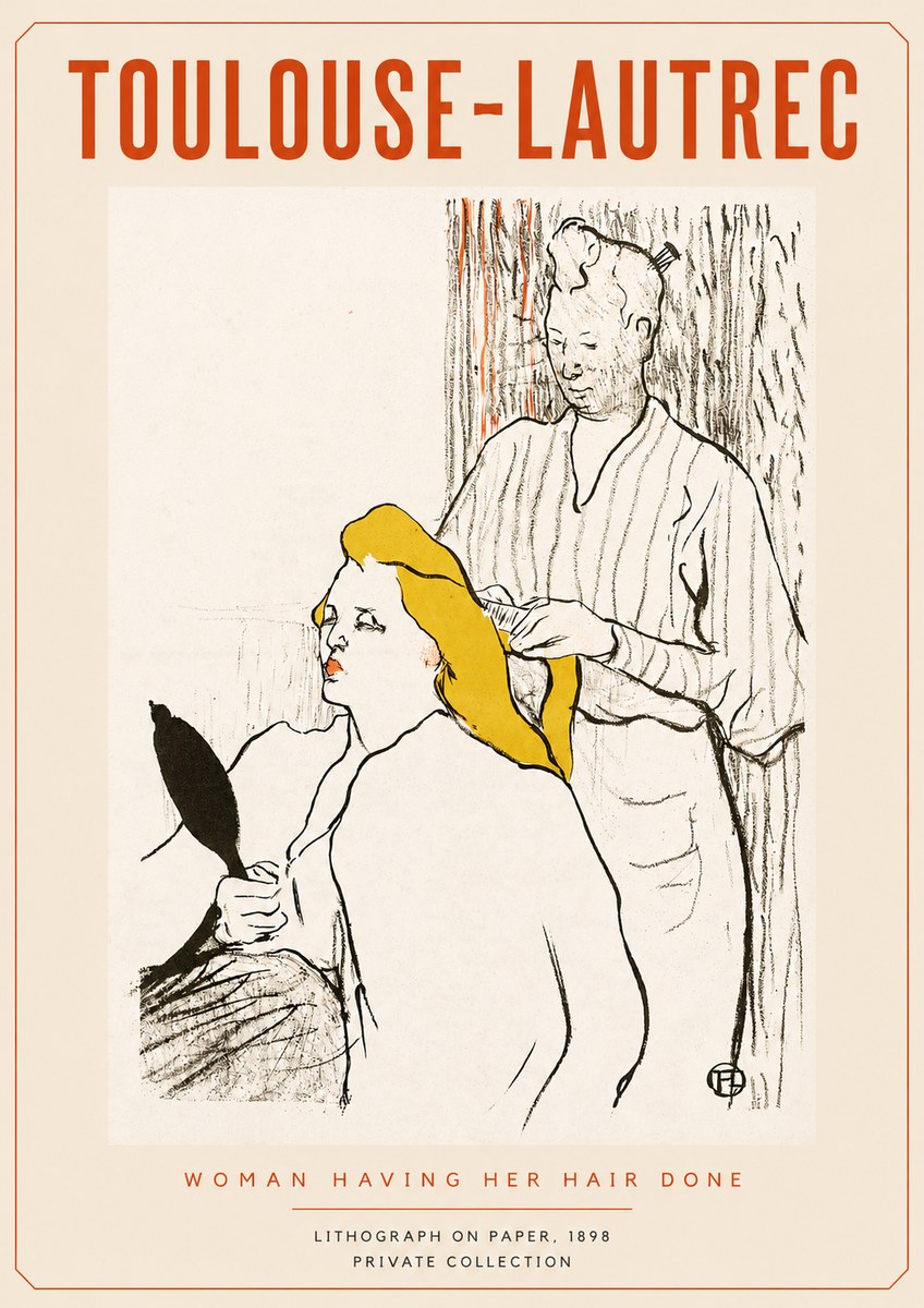 Toulouse-Lautrec Woman Having Her Hair Done No4 - Plakat