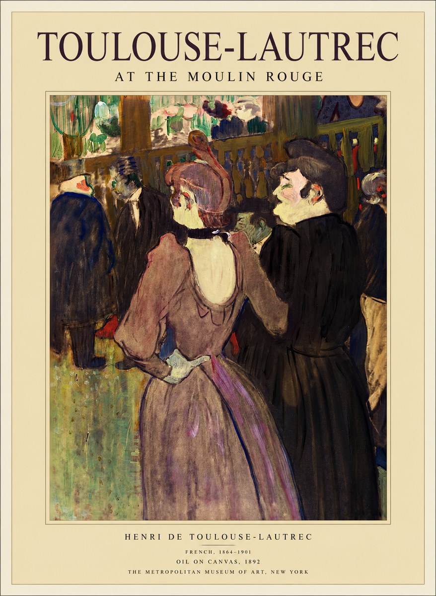 Toulouse-Lautrec At the Moulin Rouge XIV No1 - Plakat