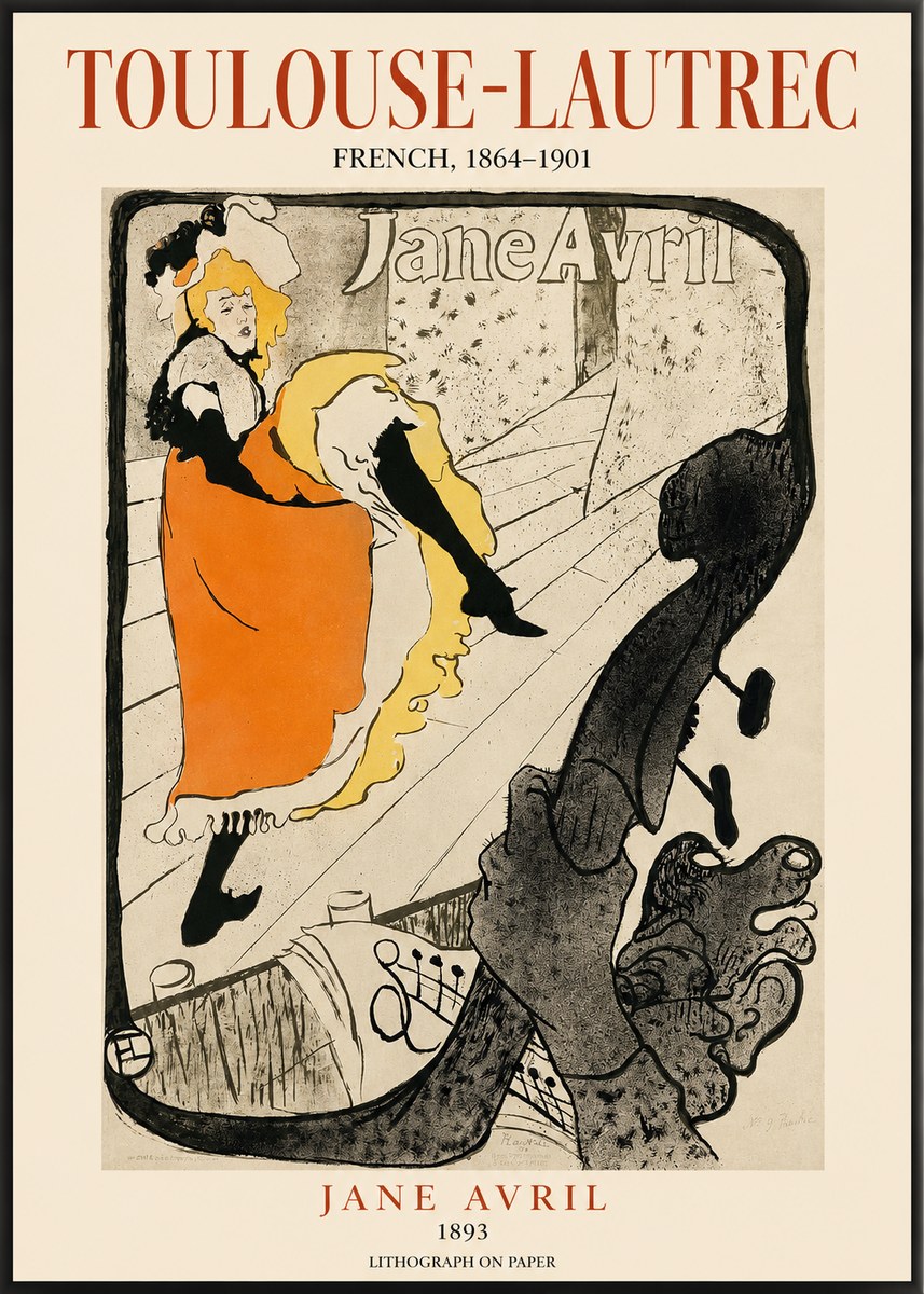 Toulouse-Lautrec Jane Avril II No1 - Plakat