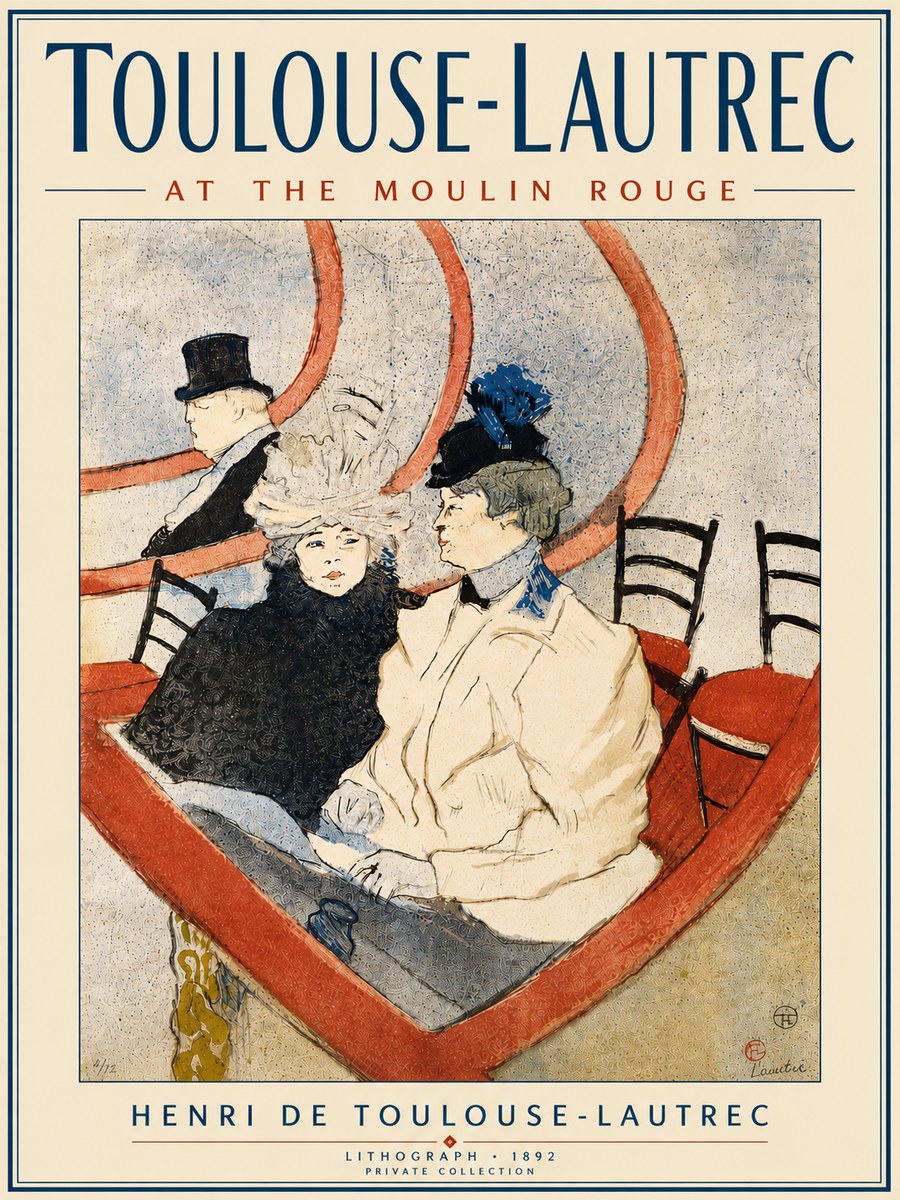 Toulouse-Lautrec At the Moulin Rouge XVI No6 - Plakat