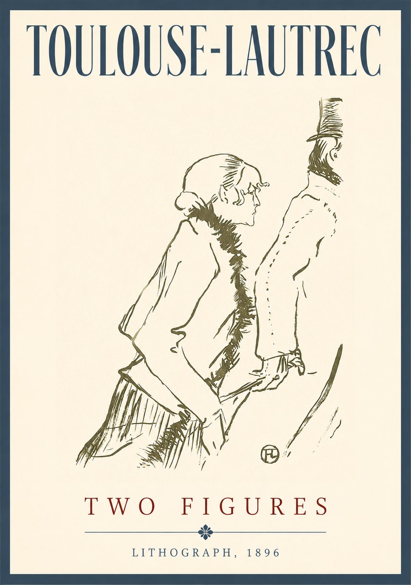 Toulouse-Lautrec Two Figures No3 - Plakat