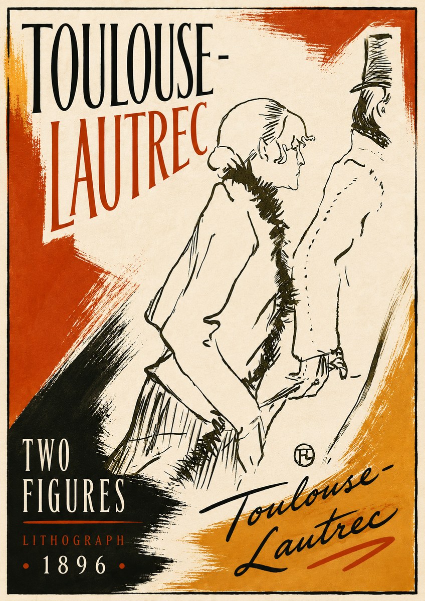 Toulouse-Lautrec Two Figures No6 - Plakat