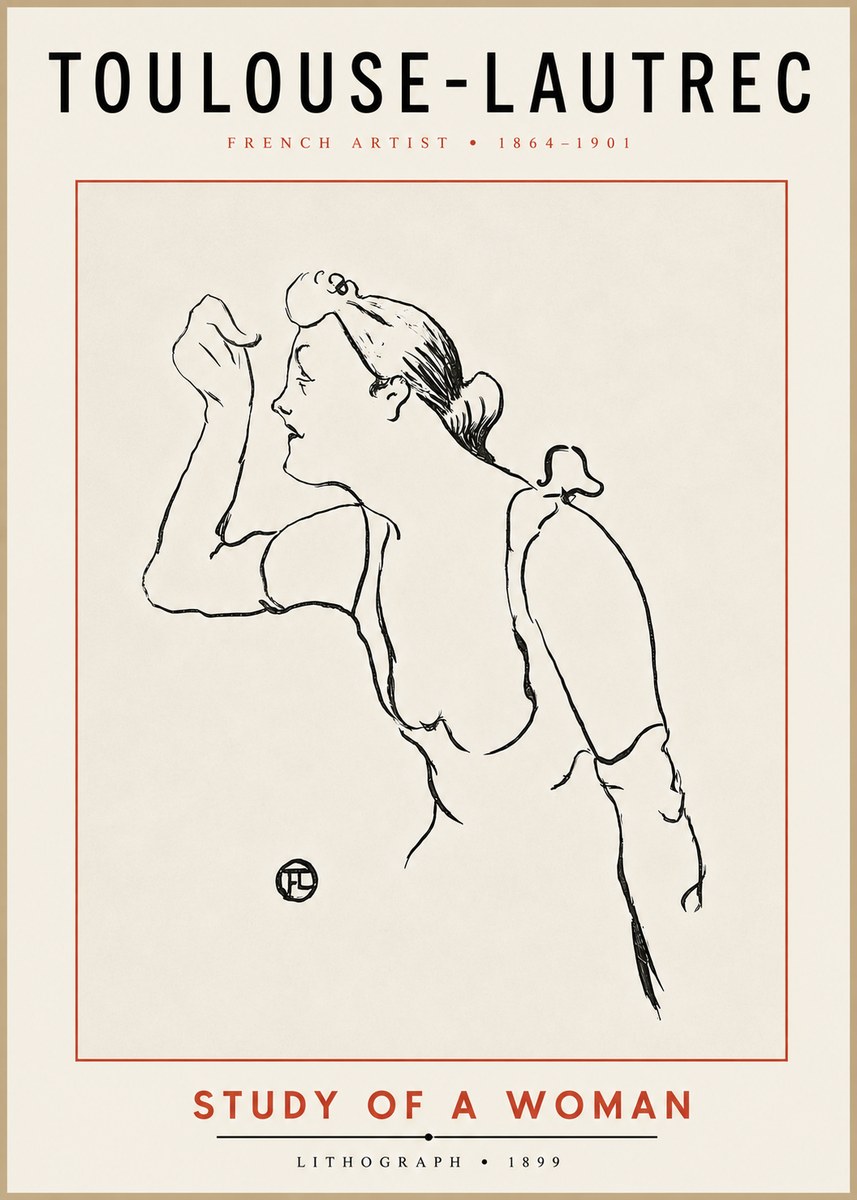 Toulouse-Lautrec Study of a Woman II No4 - Plakat