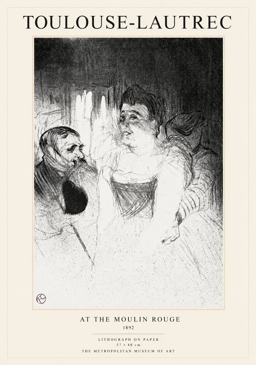 Toulouse-Lautrec At the Moulin Rouge XVII No1 - Plakat