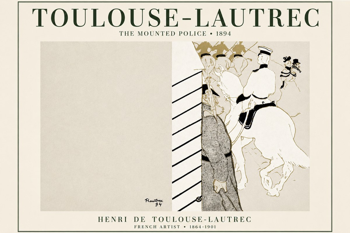 Toulouse-Lautrec The Mounted Police No3 - Plakat