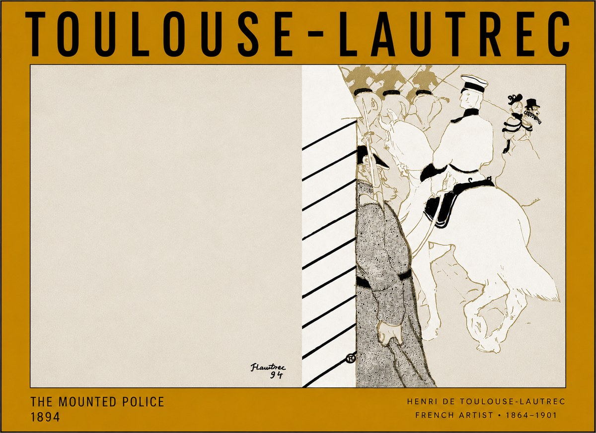 Toulouse-Lautrec The Mounted Police No4 - Plakat