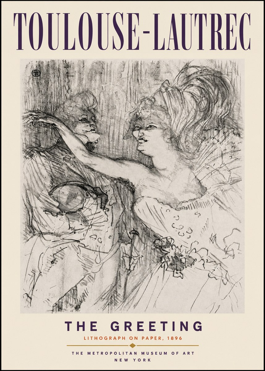 Toulouse-Lautrec The Greeting No2 - Plakat