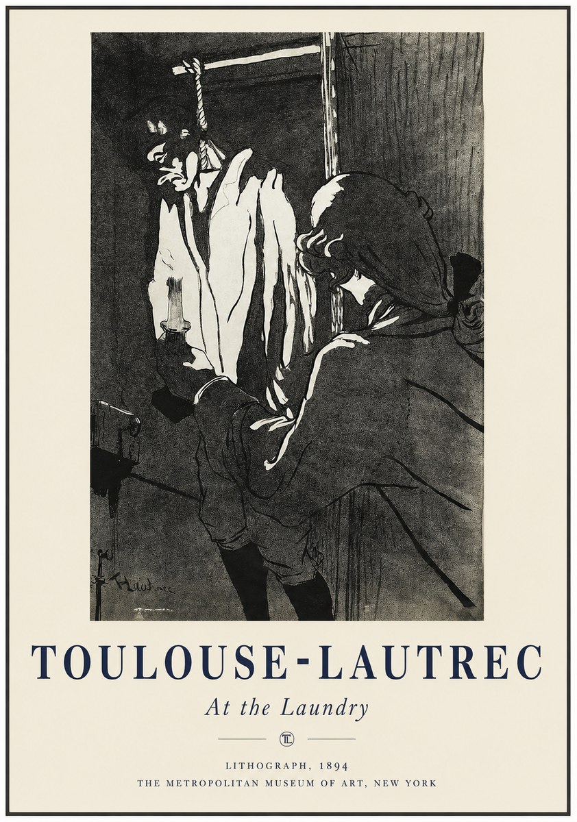 Toulouse-Lautrec At the Laundry No1 - Plakat