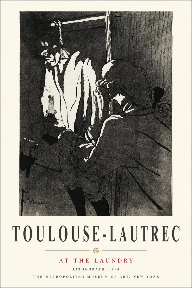Toulouse-Lautrec At the Laundry No3 - Plakat