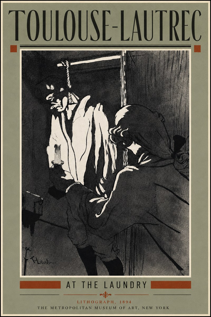 Toulouse-Lautrec At the Laundry No5 - Plakat
