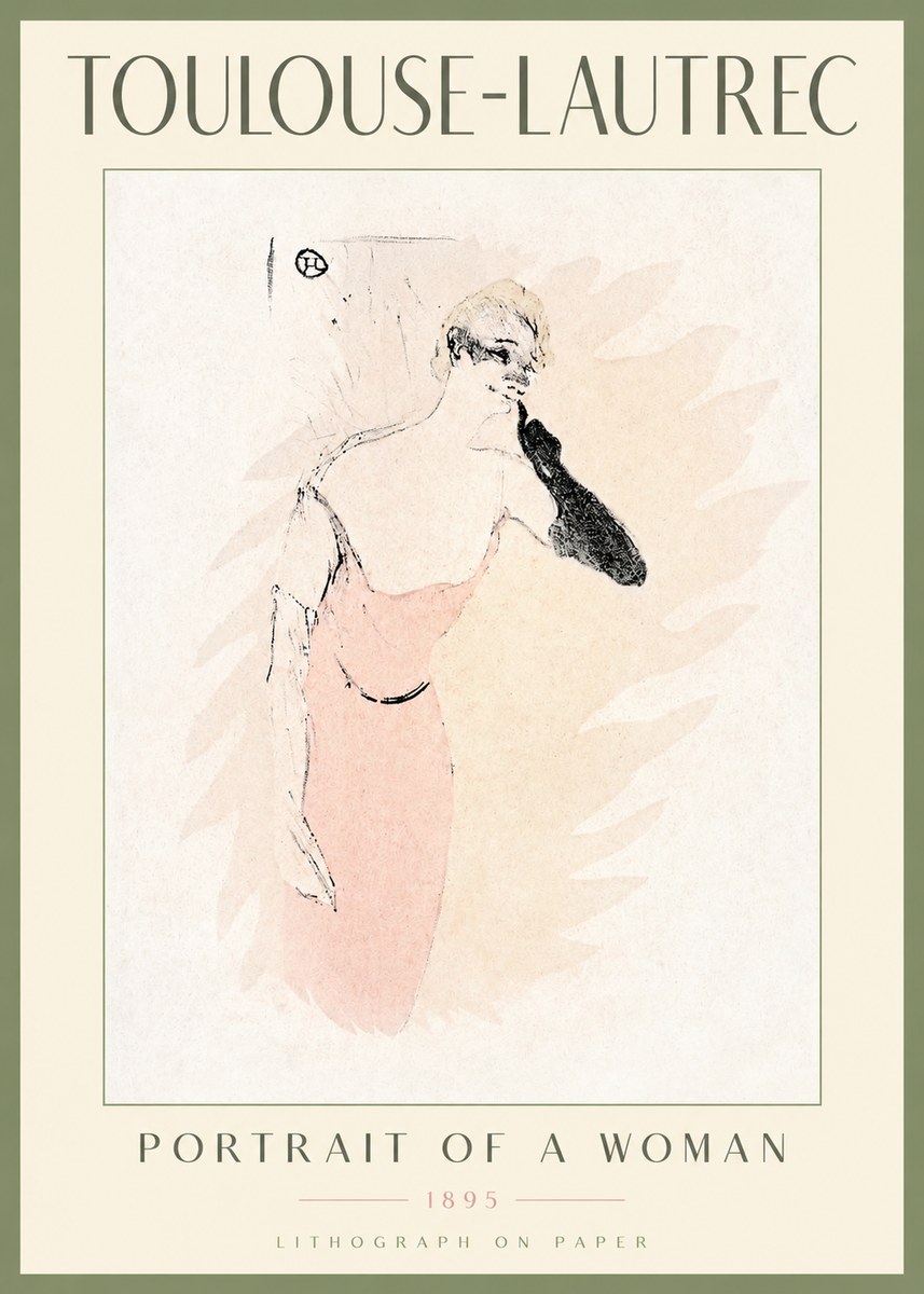 Toulouse-Lautrec Portrait of a Woman IV No2 - Plakat