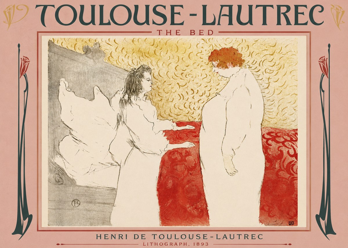 Toulouse-Lautrec The Bed No3 - Plakat