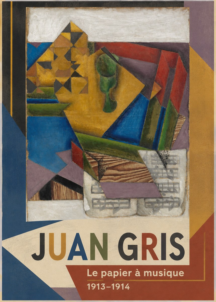 Juan Gris Le Papier À Musique No1 - Plakat