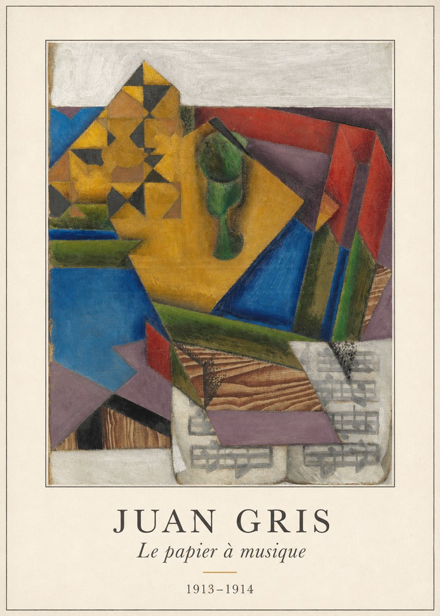 Juan Gris Le Papier À Musique No4 - Plakat