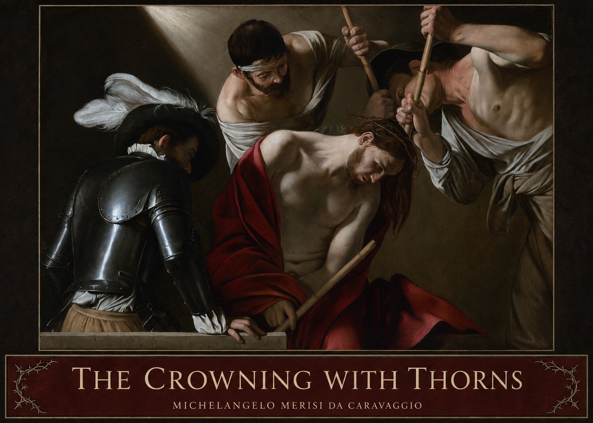Michelangelo Merisi da Caravaggio The Crowning with Thorns I No4 - Plakat