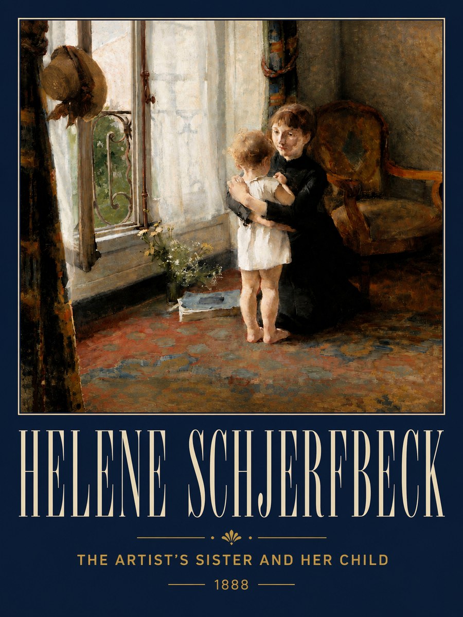 Helene Schjerfbeck The Artist's Sister and Her Child No5 - Plakat