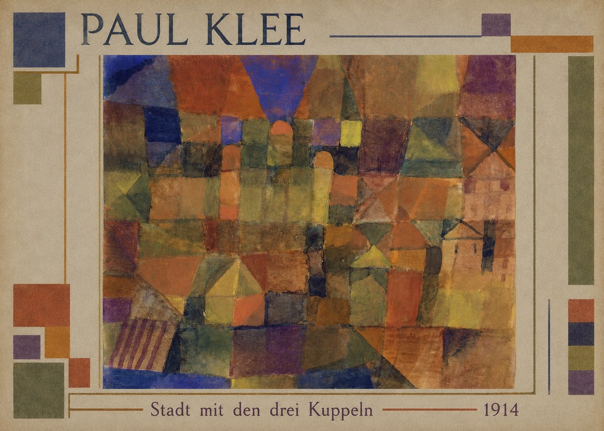 Paul Klee Stadt Mit Den Drei Kuppeln No1 - Plakat