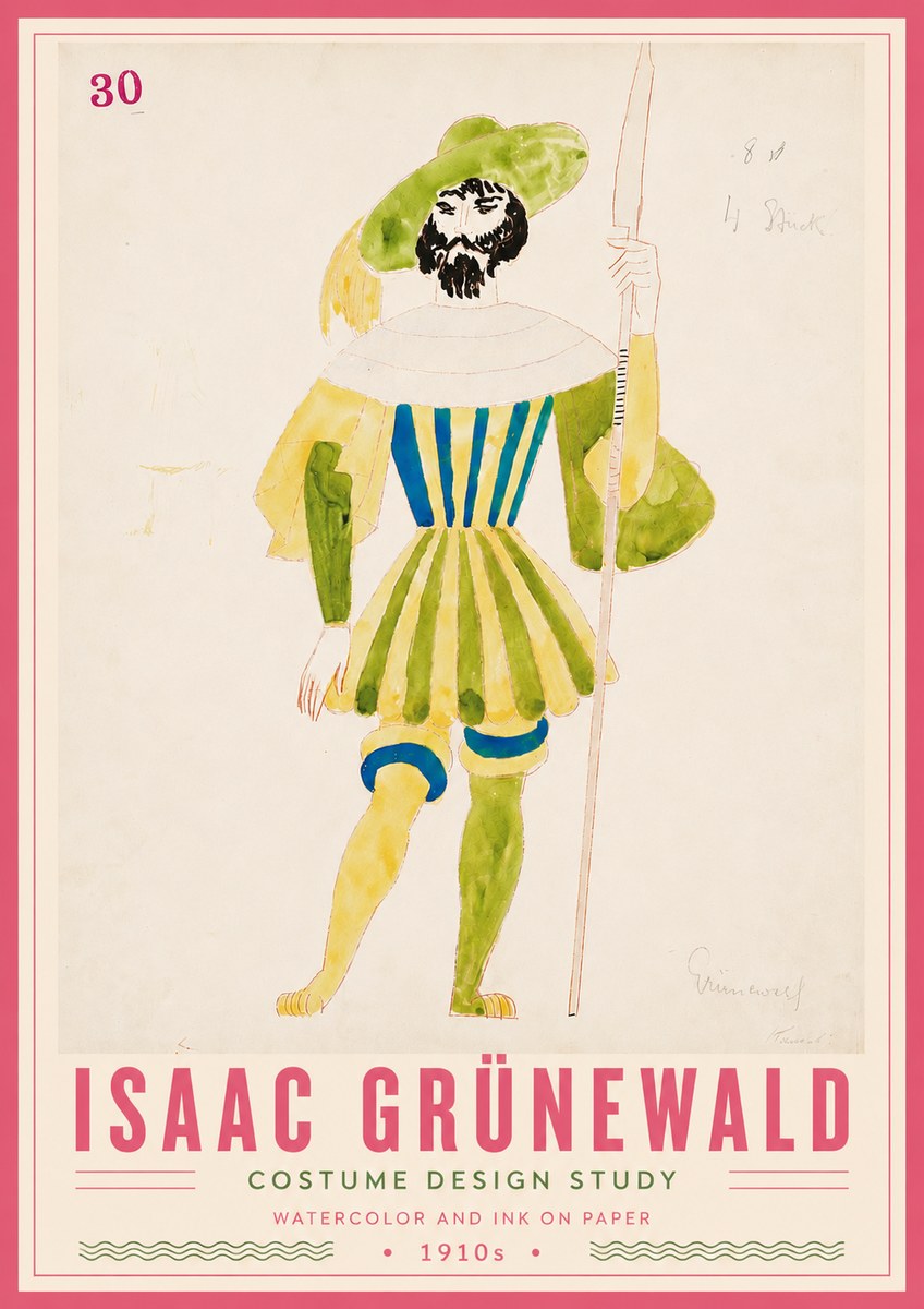 Isaac Grünewald Study for Costume Design No6 - Plakat