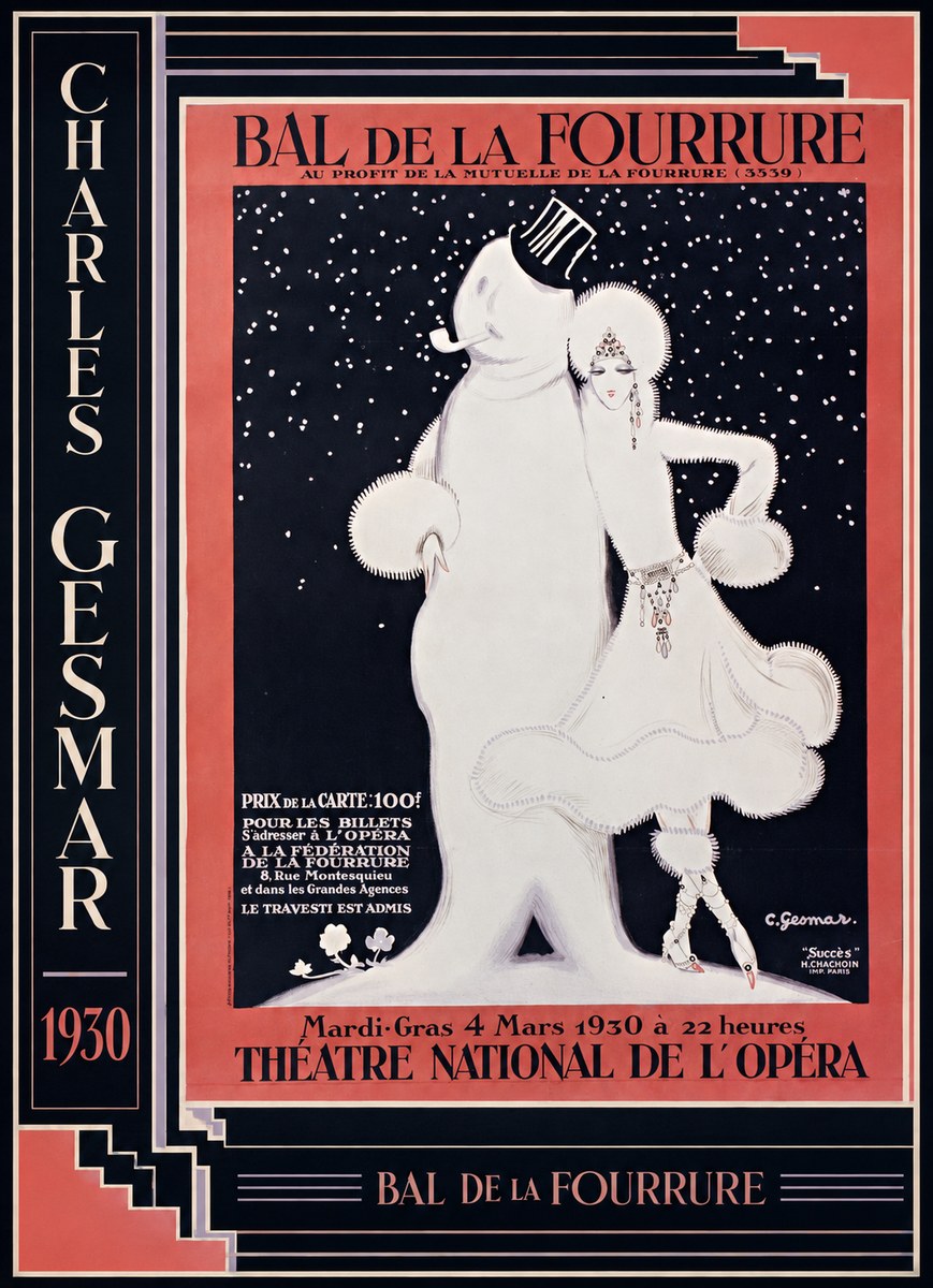 Charles Gesmar Bal De La Fourrure I No2 - Plakat