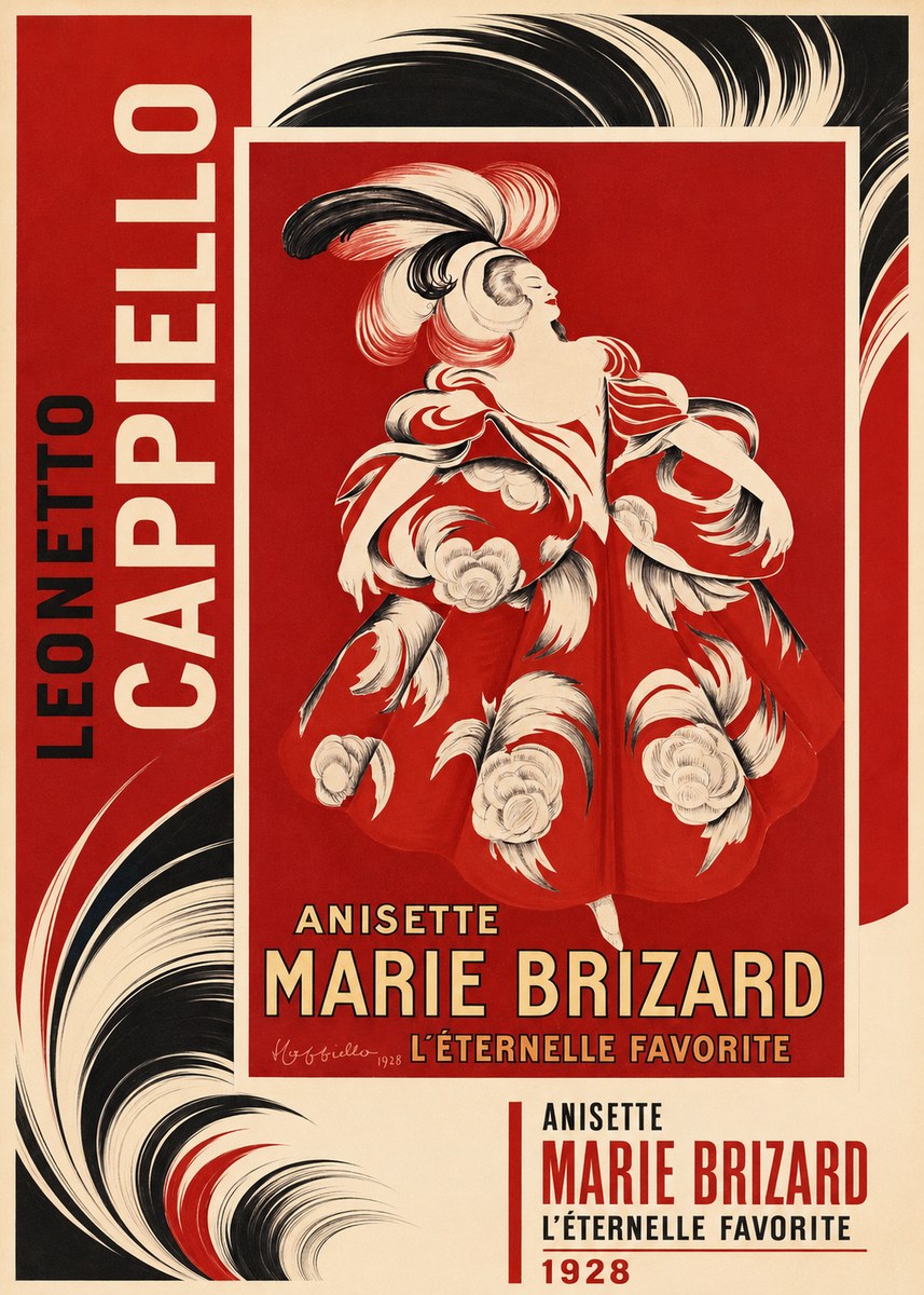 Leonetto Cappiello Ansette Marie Brizard - L'éternelle Favorite No2 - Plakat