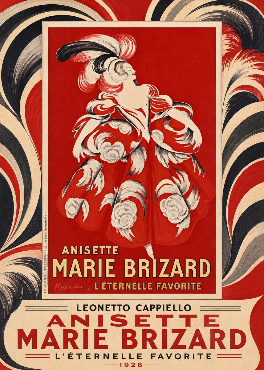 Leonetto Cappiello Ansette Marie Brizard - L'éternelle Favorite No4 - Plakat