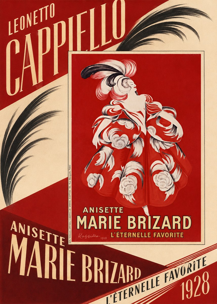 Leonetto Cappiello Ansette Marie Brizard - L'éternelle Favorite No5 - Plakat