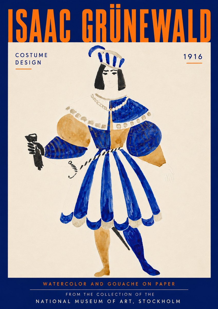 Isaac Grünewald Costume Design III No5 - Plakat