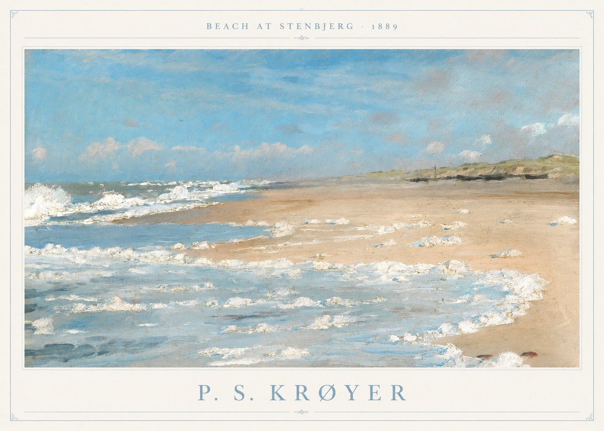 P.S. Krøyer Beach at Stenbjerg · 1889 No6 - Plakat