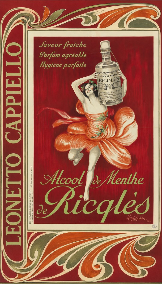 Leonetto Cappiello Alcool De Menthe De Ricqlès I No2 - Plakat
