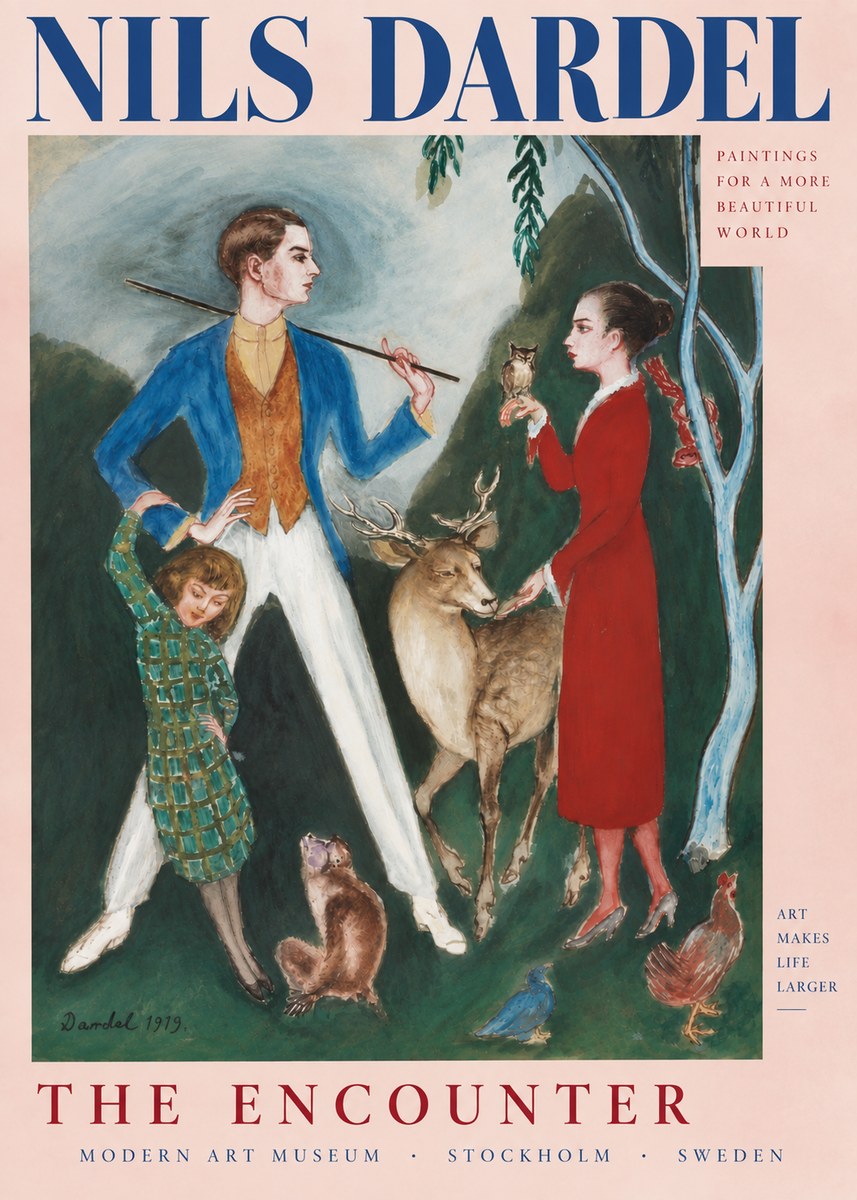 Nils Dardel The Encounter No4 - Plakat