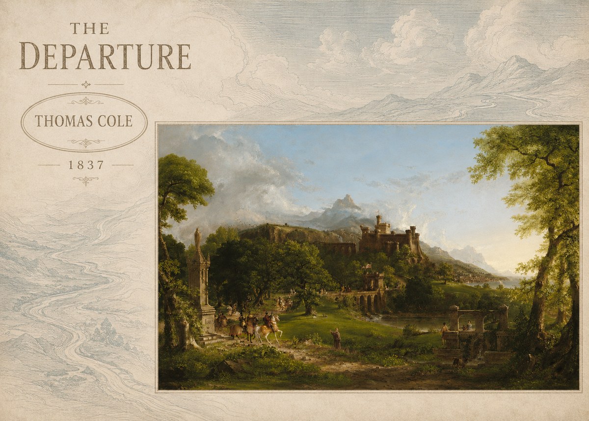 Thomas Cole The Departure II No6 - Plakat