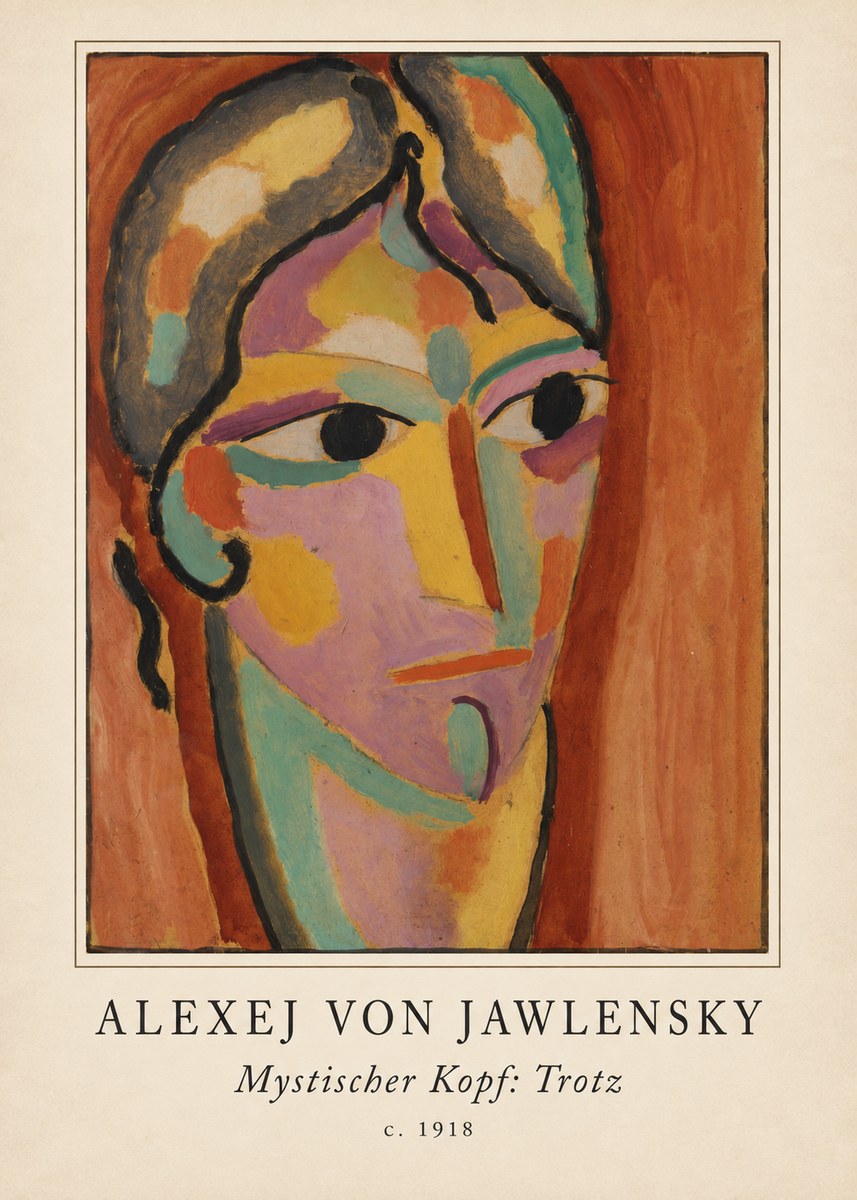 Alexej von Jawlensky Mystischer Kopf: Trotz No4 - Plakat