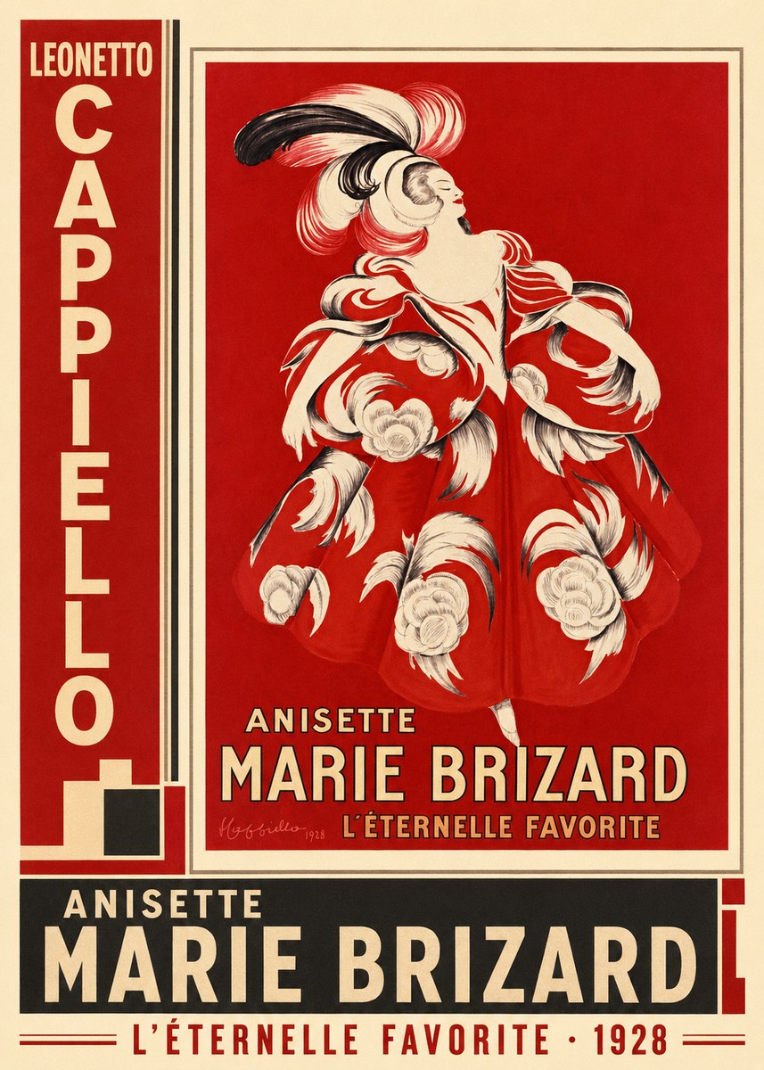 Leonetto Cappiello Anisette Marie Brizard - L'éternelle Favorite No3 - Plakat