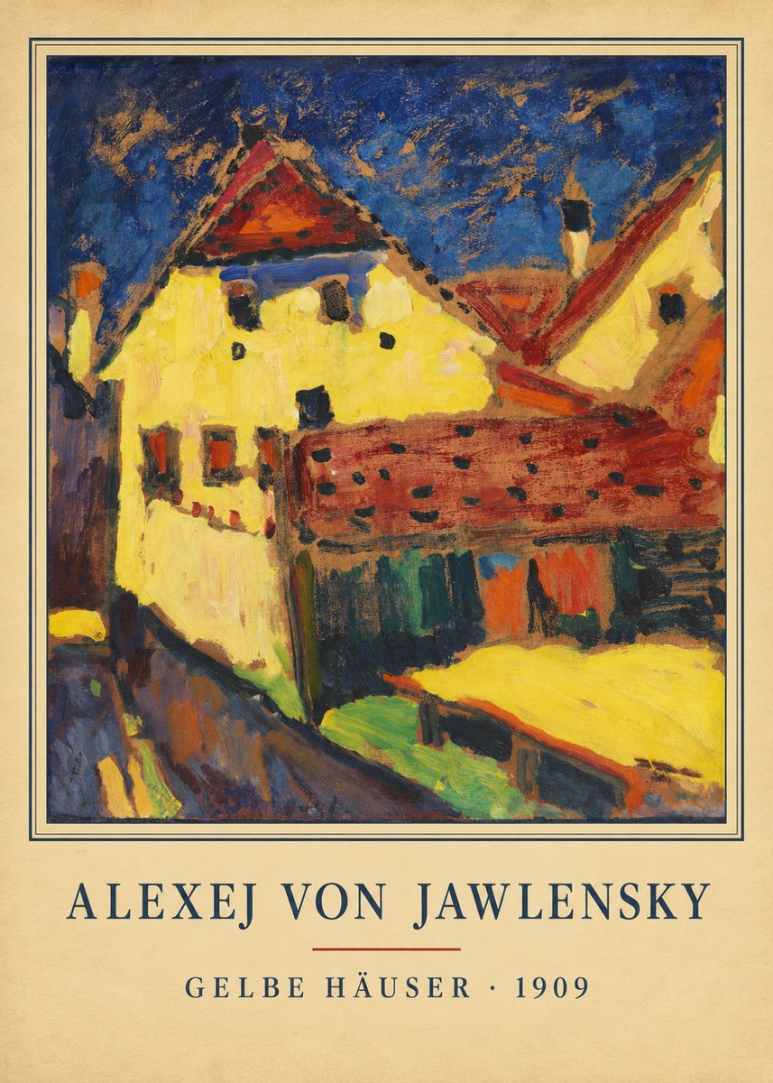 Alexej von Jawlensky Gelbe Häuser No4 - Plakat
