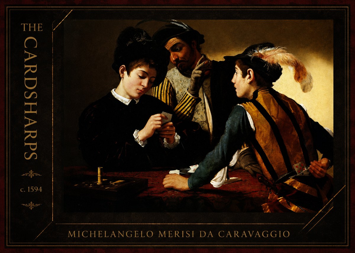 Michelangelo Merisi da Caravaggio The Cardsharps II No2 - Plakat