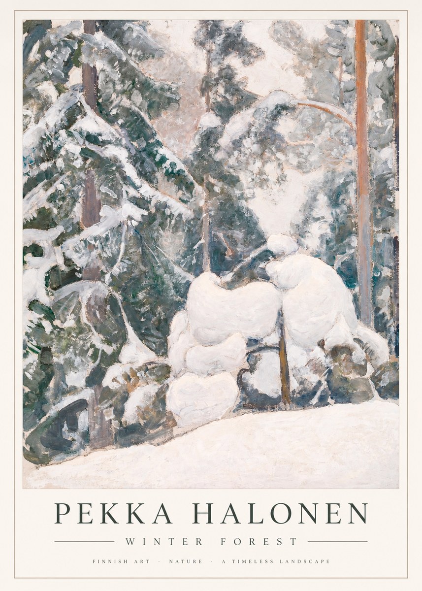 Pekka Halonen Winter Forest II No4 - Plakat