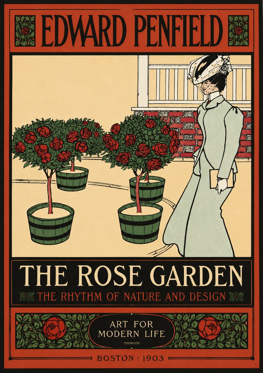 Edward Penfield The Rose Garden No2 - Plakat
